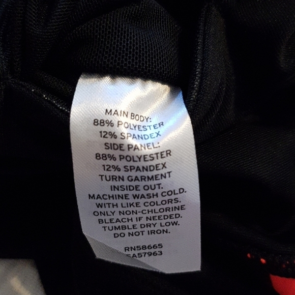 Zella women's black & orange cropped pants size 2X - Picture 4 of 5